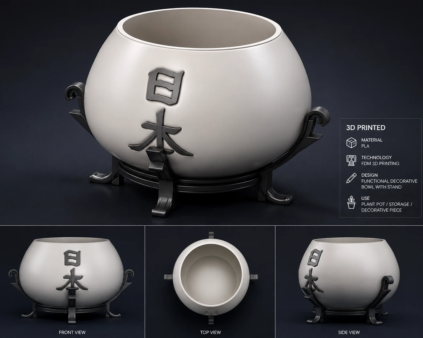 Japanese-Inspired Bonsai Pot